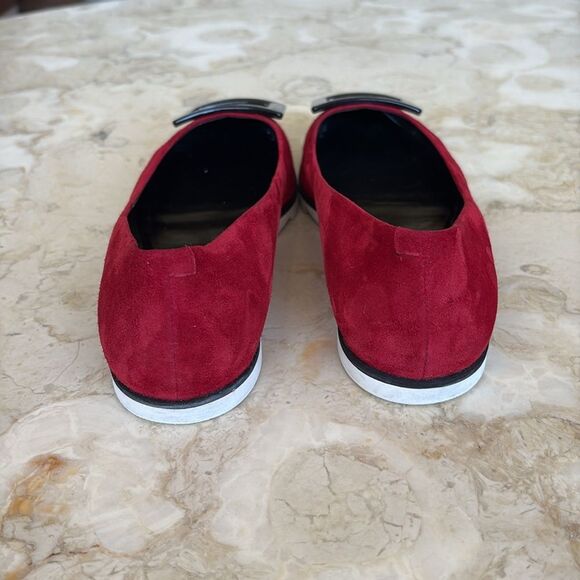 Roger Vivier Red Suede Gommette Ballet Flats - Picture 7 of 15